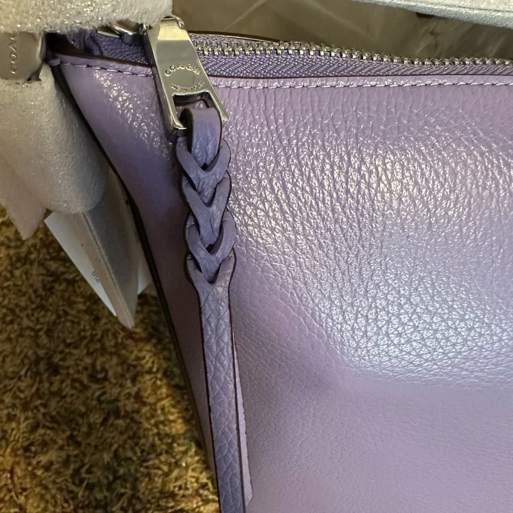 Coach Lilac Bag/Wallet. 🔥NWT COACH Val Duffle Leather Bag Light Violet RP $398 - Picture 3 of 16